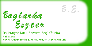boglarka eszter business card